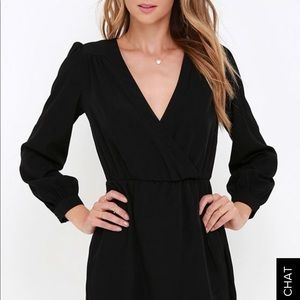 Lulus black wrap dress